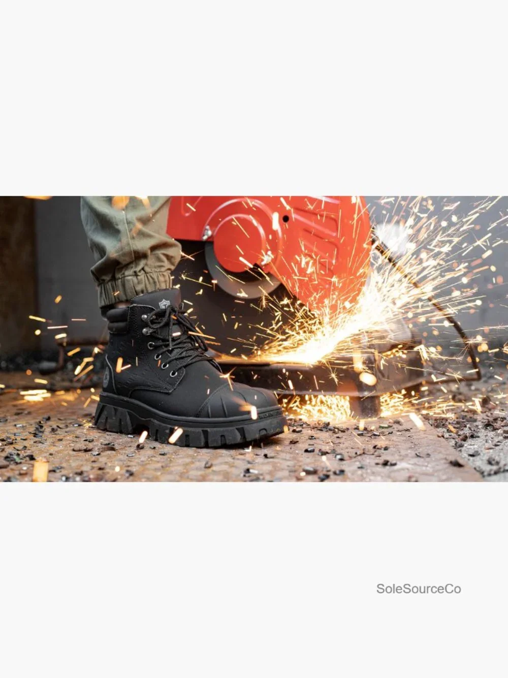 Men's Steel Toe Work Boots Waterproof Leather Non Slip Safety Boots Lightweight